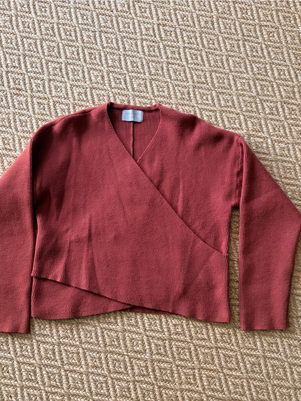 Women’s Rust Wrap-Style Knit Sweater